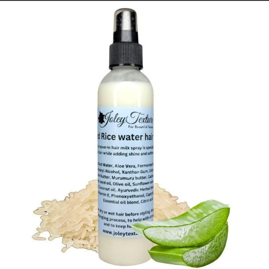 Rice Water Leave in Detangling Hair Milk treatment - With ProVitamin B5 detangler, All natural Hair growth Softener | Black women hair,8 oz